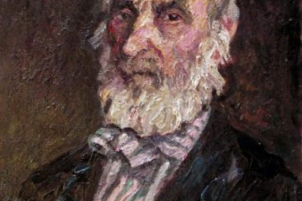 Автопортрет с бантом. 2009. Холст, масло. 71х56